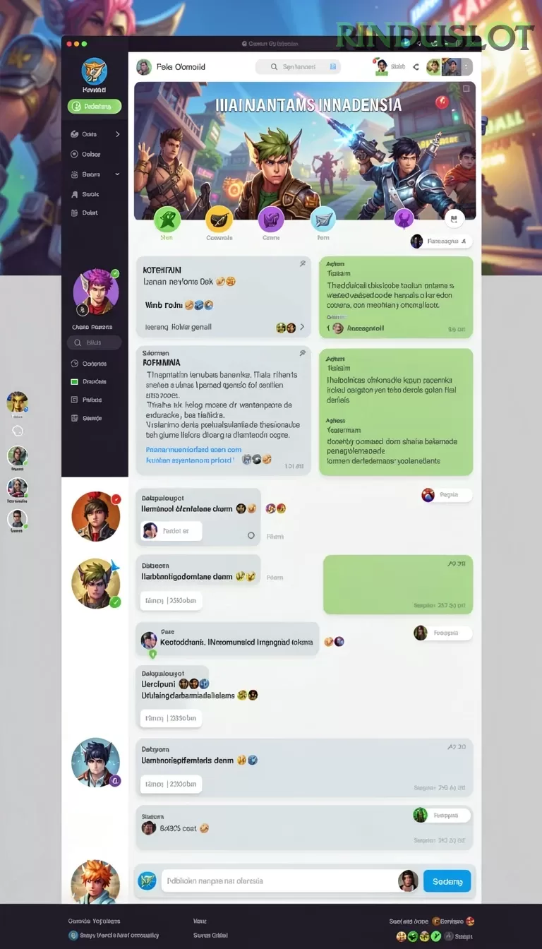 Cuplikan layar IDA777 — menu navigasi