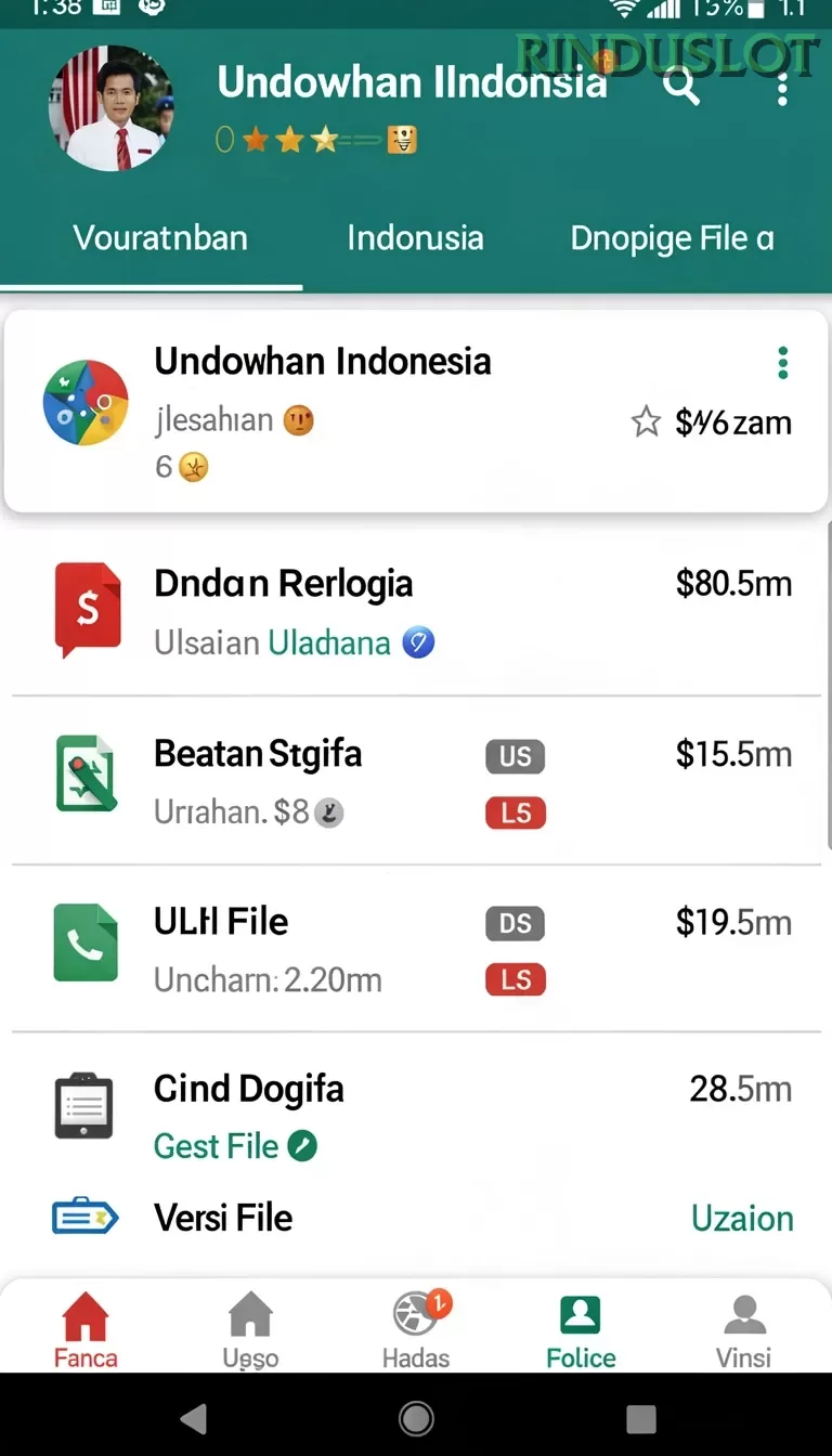 Cuplikan layar TANTE777 — aktivitas