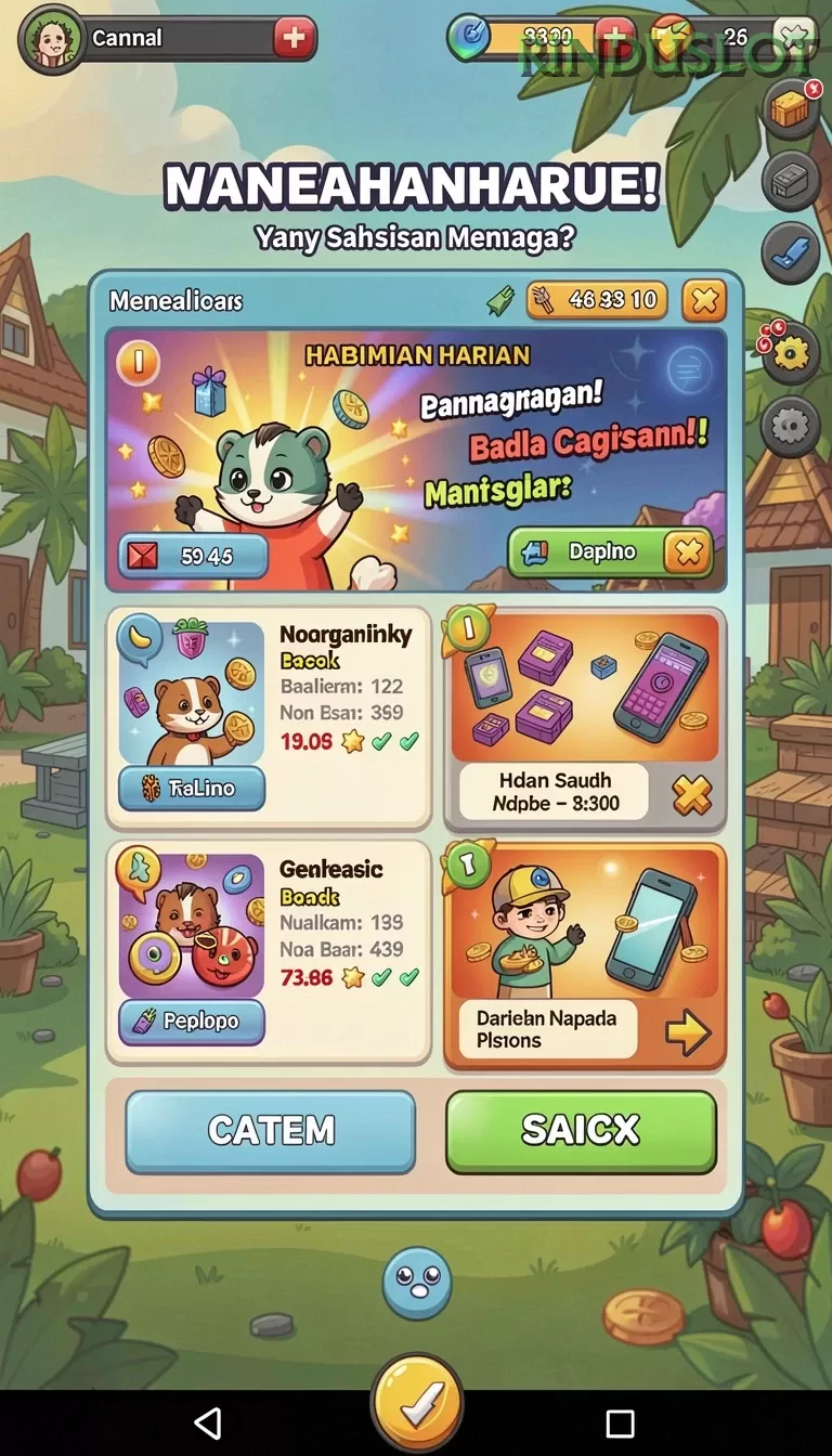 Cuplikan layar GADAITOTO — menu navigasi
