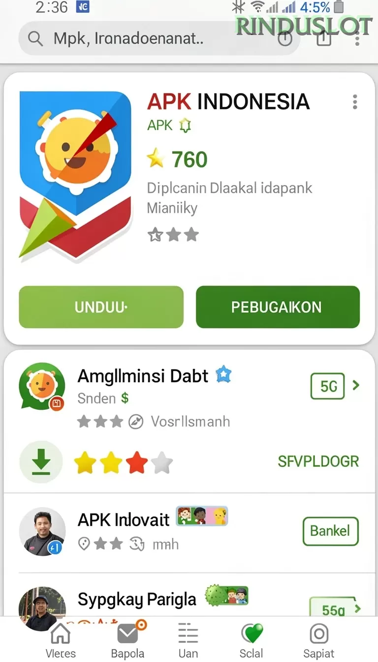 Cuplikan layar H85 — aktivitas